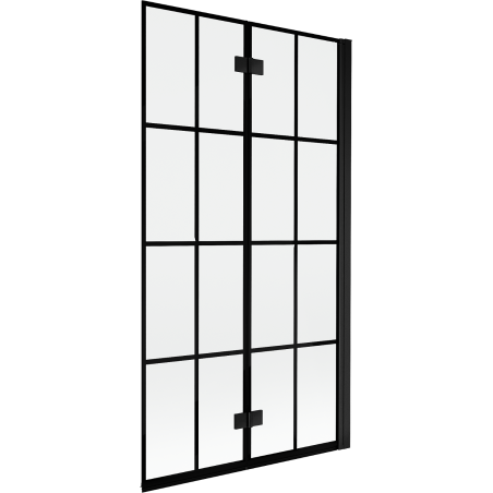 Mexen Mist shower screen 2-door right 100 x 150 cm, black grid, black - 8A9-100-002-70-77-P