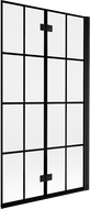 Mexen Mist 2-panel right shower screen 100 x 150 cm, black grid, black - 8A9-100-002-70-77-P