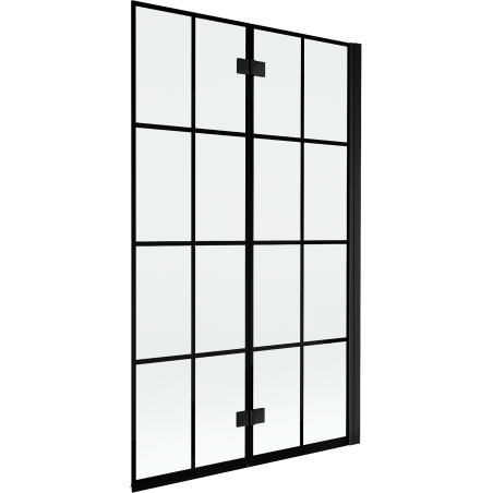 Mexen Mist 2-wing right shower screen 110 x 150 cm, black grid, black - 8A9-110-002-70-77-P