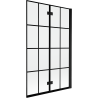 Mexen Mist 2-panel shower screen right 110 x 150 cm, black grid, black - 8A9-110-002-70-77-P