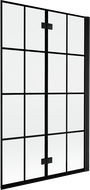 Mexen Mist 2-wing right shower screen 110 x 150 cm, black grid, black - 8A9-110-002-70-77-P