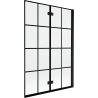 Mexen Mist 2-wing Right Shower Screen 120 x 150 cm, Black Grid, Black - 8A9-120-002-70-77-P