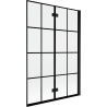 Mexen Mist 2-wing shower screen, right 120 x 150 cm, black grid, black - 8A9-120-002-70-77-P