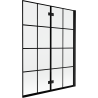 Mexen Mist 2-wing shower screen, right 130 x 150 cm, black grid, black - 8A9-130-002-70-77-P