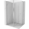 Mexen Mist L pentagonal asymmetrical hinged shower enclosure 100 x 80 cm, transparent, chrome - 8A8L-100-080-01-00