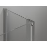 Mexen Mist L asymmetrical pentagon shower cabin hinged 80 x 90 cm, transparent, chrome - 8A8L-080-090-01-00