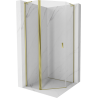 Mexen Mist L pentagonal shower enclosure hinged 80 x 80 cm, transparent, gold - 8A8L-080-080-50-00