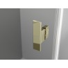 Mexen Mist L asymmetrical pentagonal shower cabin with hinged doors, 100 x 90 cm, transparent, gold - 8A8L-100-090-50-00