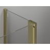 Mexen Mist L pentagonal asymmetric hinged shower cabin 80 x 100 cm, transparent, gold - 8A8L-080-100-50-00