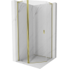 Mexen Mist L pentagonal shower cabin hinged 100 x 100 cm, transparent, gold - 8A8L-100-100-50-00