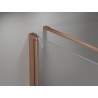 Mexen Mist-F right folding shower cabin 120 x 110 cm, transparent, brushed copper - 8A6T-120-110-65-00-P - 8A6T-120-120-65-00-P