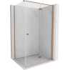 Mexen Mist-F right folding shower cabin 120 x 110 cm, transparent, brushed copper - 8A6T-120-110-65-00-P - 8A6T-120-120-65-00-P