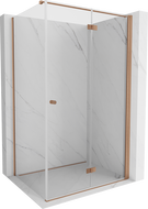 Mexen Mist-F right folding shower cabin 120 x 110 cm, transparent, brushed copper - 8A6T-120-110-65-00-P - 8A6T-120-120-65-00-P