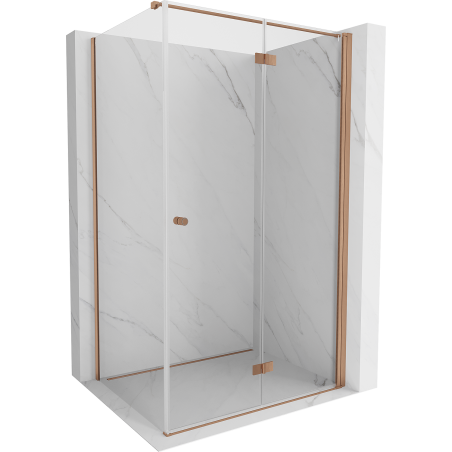 Mexen Mist-F folding shower cabin right 70 x 120 cm, transparent, brushed copper - 8A6T-070-120-65-00-P