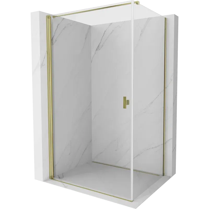 Mexen Mist-B Hinged Shower Enclosure 100 x 70 cm, Transparent, Gold - 8A2T-100-070-50-00