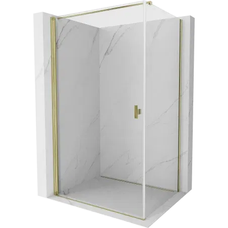 Mexen Mist-B Hinged Shower Enclosure 100 x 70 cm, Transparent, Gold - 8A2T-100-070-50-00