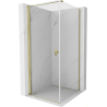 Mexen Mist-B hinged shower enclosure 90 x 90 cm, transparent, gold - 8A2T-090-090-50-00