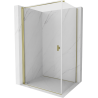 Mexen Mist-B 100 x 90 cm Hinged Shower Enclosure, Transparent, Gold - 8A2T-100-090-50-00