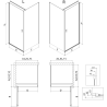 Mexen Mist-B shower enclosure hinged 90 x 95 cm, transparent, gold - 8A2T-090-095-50-00
