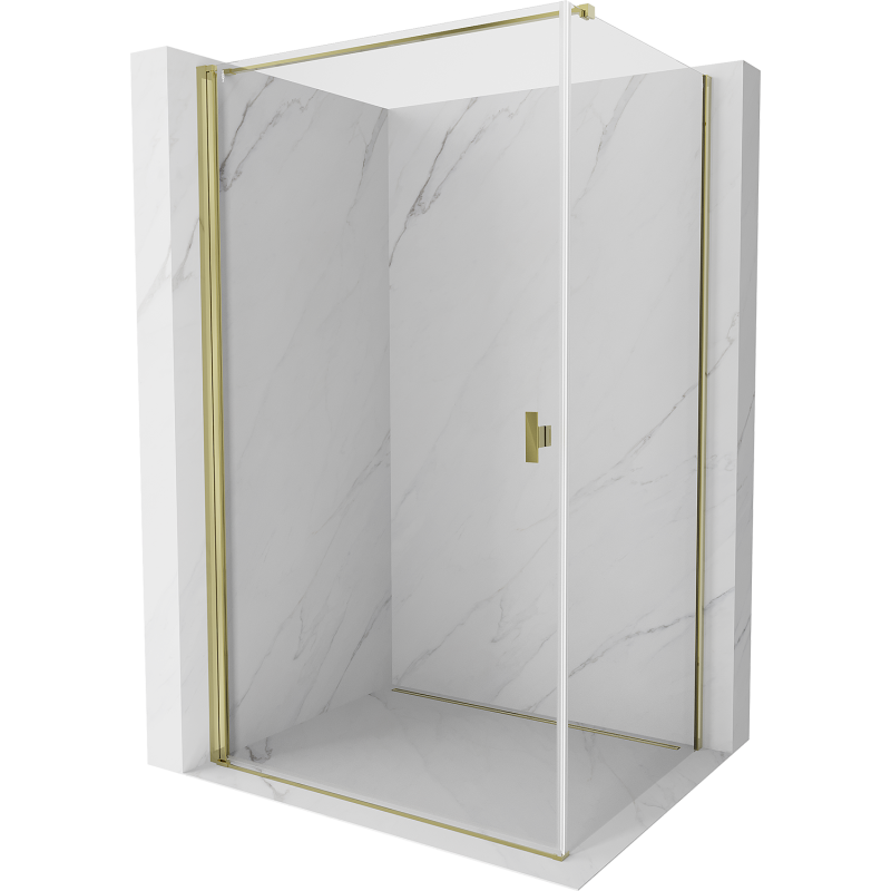 Mexen Mist-B swing shower enclosure 85 x 100 cm, transparent, gold - 8A2T-085-100-50-00