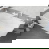 Mexen Silo freestanding corner left ribbed bathtub 150 x 75 cm, white, white overflow - 52891507500L-20