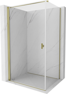 Mexen Mist-B pivot shower cabin 85 x 120 cm, transparent, gold - 8A2T-085-120-50-00