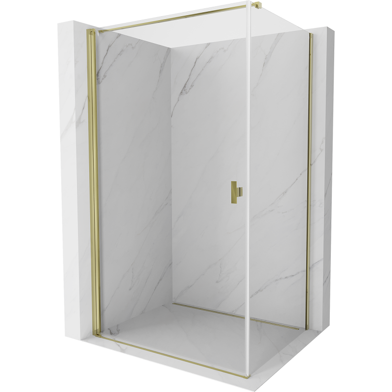 Mexen Mist-B Hinged Shower Enclosure 95 x 120 cm, Transparent, Gold - 8A2T-095-120-50-00