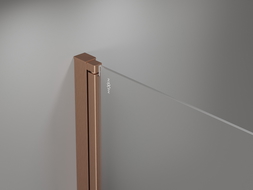 Mexen Mist-F Duo Folding Shower Enclosure 120 x 120 cm, Transparent, Brushed Copper - 8A6-120L-120P-65-00