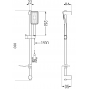 Mexen DF54 sliding shower set, White - 785544582-21