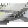 Mexen Silo freestanding corner left grooved bathtub 150 x 75 cm, white, brushed gold overflow - 52891507500L-55