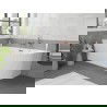 Mexen Silo free-standing corner left fluted bathtub 150 x 75 cm, white, rose gold overflow - 52891507500L-60