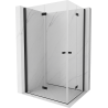 Mexen Mist-F Duo folding shower enclosure 70 x 75 cm, transparent, black - 8A6-070L-075P-70-00