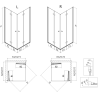 Mexen Mist-F Duo folding shower cabin 80 x 80 cm, transparent, black - 8A6-080L-080P-70-00