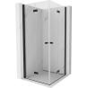 Mexen Mist-F Duo folding shower cabin 80 x 80 cm, transparent, black - 8A6-080L-080P-70-00