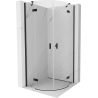 Mexen Mist semi-circular shower enclosure tiltable 90 x 90 cm, transparent, black - 8A33-090-090-70-00