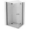 Mexen Mist-F Duo Foldable Left Shower Enclosure 85 x 80 cm, Transparent, Black - 8A6-085L-080P-70-00