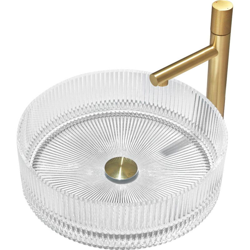 Mexen Eiva Glass Countertop Washbasin 39 x 39 cm, Transparent - 24163900