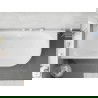 Mexen Silo freestanding corner left ribbed bathtub 150 x 75 cm, white/black, white overflow- 52891507575L-20
