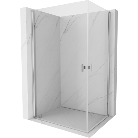 Mexen Mist-B Duo hinged shower cabin 80 x 70 cm, transparent, chrome - 8A2-080-070-01-00