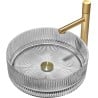 Mexen Eiva Glass Countertop Sink 39 x 39 cm, Gray - 24163966