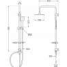 Mexen T45 shower column, Chrome - 798454593-00