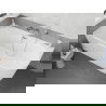 Mexen Silo freestanding corner left grooved bathtub 170 x 80 cm, white, chrome overflow - 52891708000L-01