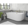 Mexen Silo free-standing corner left grooved bathtub 170 x 80 cm, white, gold overflow - 52891708000L-50