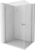 Mexen Mist-B Duo 80 x 75 cm Hinged Shower Enclosure, Clear, Chrome - 8A2-080-075-01-00