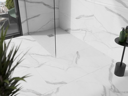 Mexen Stone+ rectangular composite shower tray 100 x 80 cm, White - 44108010