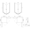 Mexen Mist-B Duo 85x85 cm Hinged Shower Enclosure, Transparent, Chrome - 8A2-085-085-01-00