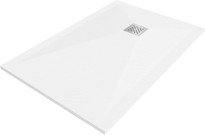 Mexen Stone+ rectangular composite shower tray 100 x 80 cm, White - 44108010