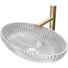 Mexen Zira glass countertop washbasin 53 x 35 cm, transparent - 24175300