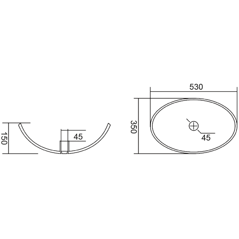 Mexen Zira glass countertop basin 53 x 35 cm, black - 24175370