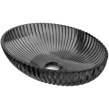 Mexen Zira glass countertop washbasin 53 x 35 cm, black - 24175370